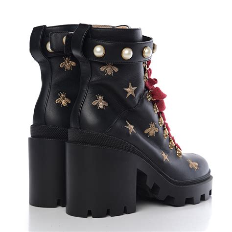 gucci bee combat boots